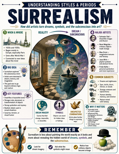 Surrealism I Educational Poster I Classroom Decor