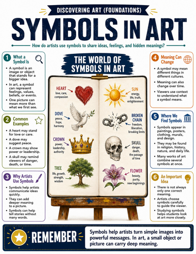 Symbols in Art I Educational Poster I Classroom Decor