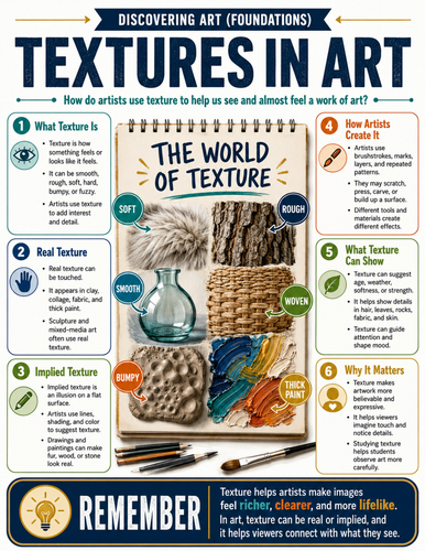 Textures in Art I Educational Poster I Classroom Decor