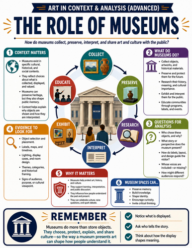 The Role of Museums I Educational Poster I Classroom Decor