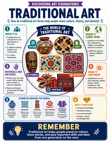 Traditional Art I Educational Poster I Classroom Decor
