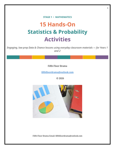 Statistics and Probability – NSW Syllabus - Hands on Activities for Grade 1 & 2