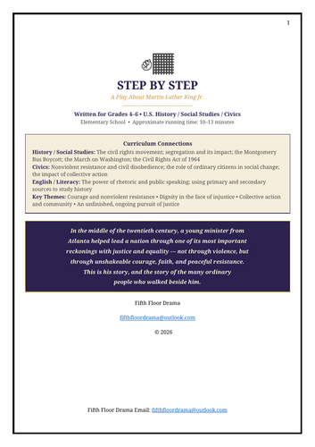 STEP BY STEP: Martin Luther King Jr Classroom Play | Civil Rights History Drama