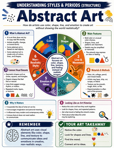 Abstract Art I Educational Poster I Classroom Decor