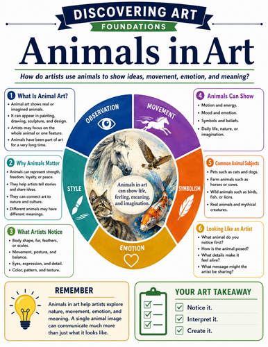 Animals in Art I Educational Poster I Classroom Decor