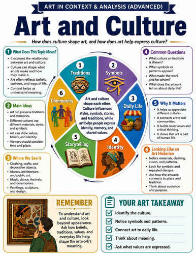 Art and Culture I Educational Poster I Classroom Decor