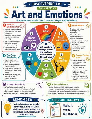Art and Emotions I Educational Poster I Classroom Decor