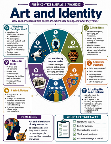 Art and Identity I Educational Poster I Classroom Decor
