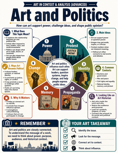 Art and Politics I Educational Poster I Classroom Decor