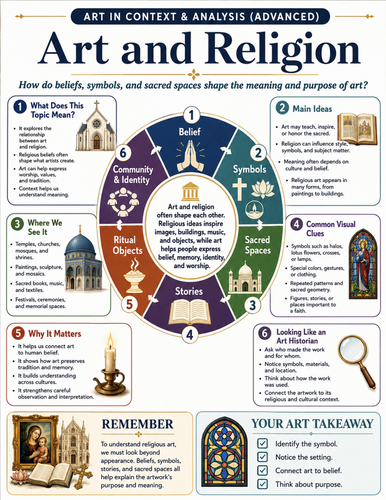 Art and Religion I Educational Poster I Classroom Decor