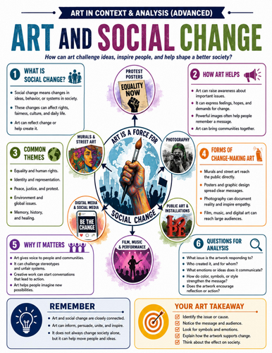 Art and Social Change I Educational Poster I Classroom Decor