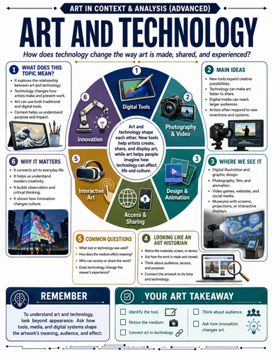 Art and Technology I Educational Poster I Classroom Decor