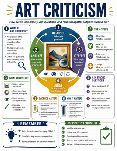 Art Criticism I Educational Poster I Classroom Decor