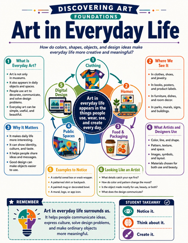 Art in Everyday Life I Educational Poster I Classroom Decor