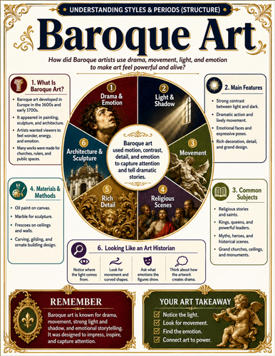 Baroque Art I Educational Poster I Classroom Decor