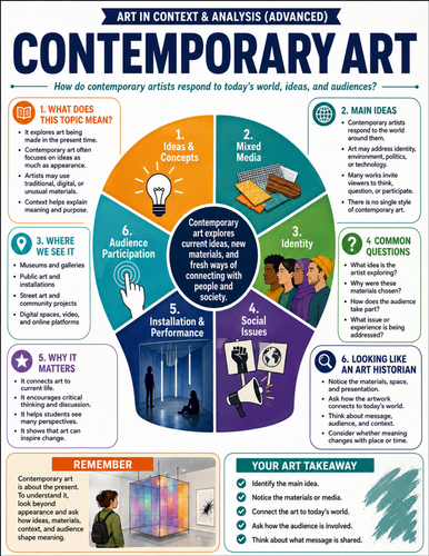 Contemporary Art I Educational Poster I Classroom Decor