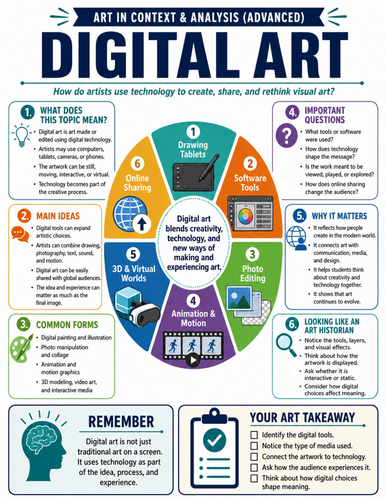 Digital Art I Educational Poster I Classroom Decor