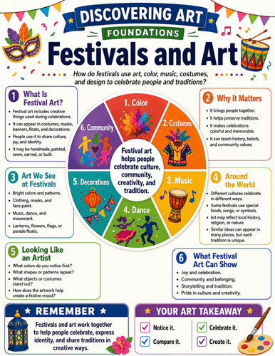Festivals and Art I Educational Poster I Classroom Decor