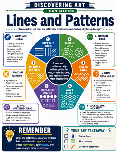 Lines and Patterns I Educational Poster I Classroom Decor