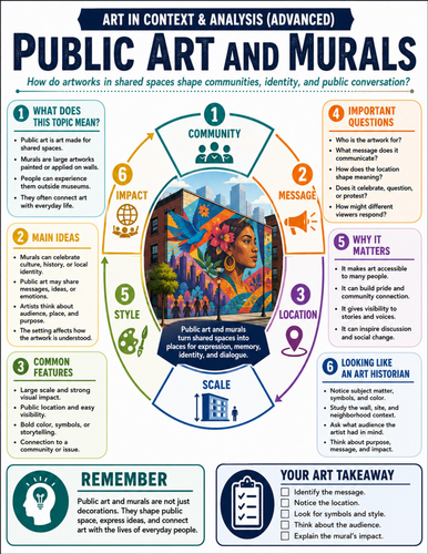 Public Art and Murals I Educational Poster I Classroom Decor