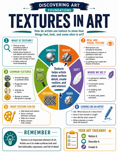 Textures in Art I Educational Poster I Classroom Decor