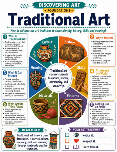 Traditional Art I Educational Poster I Classroom Decor