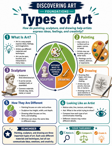 Types of Art I Educational Poster I Classroom Decor
