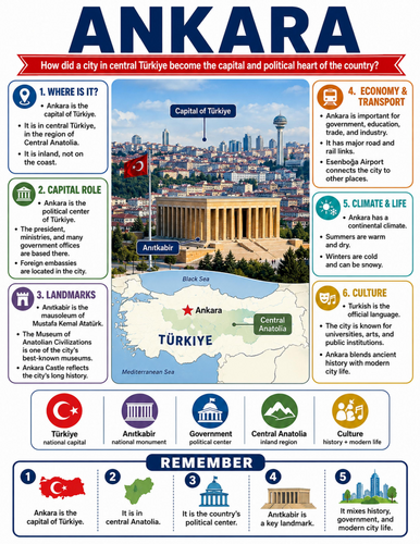 Ankara I Educational Poster I Classroom Decor