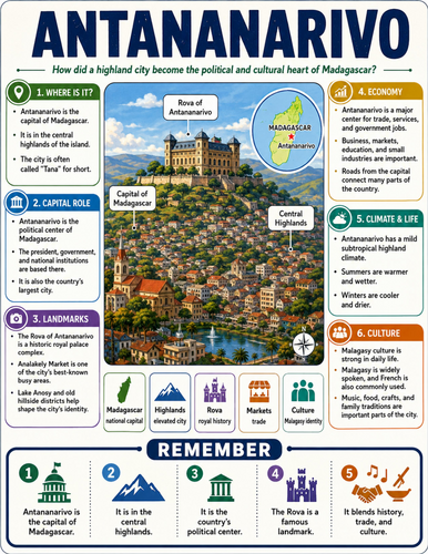 Antananarivo I Educational Poster I Classroom Decor