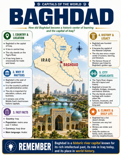 Baghdad I Educational Poster I Classroom Decor