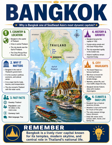 Bangkok I Educational Poster I Classroom Decor