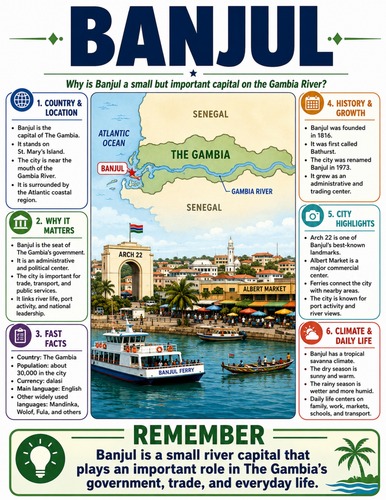 Banjul I Educational Poster I Classroom Decor