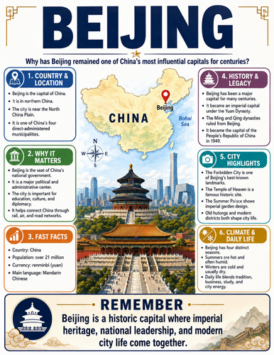 Beijing I Educational Poster I Classroom Decor