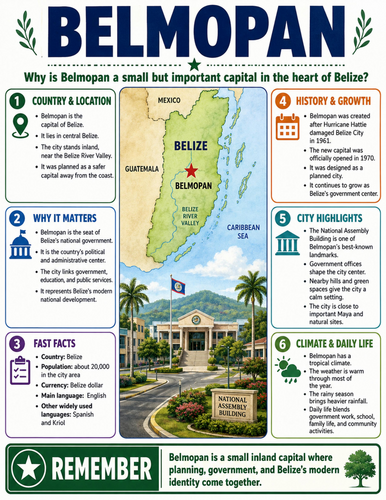 Belmopan I Educational Poster I Classroom Decor