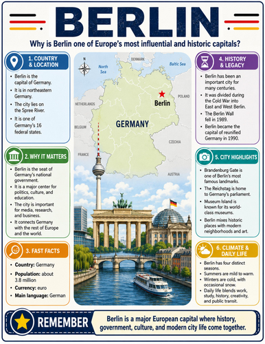Berlin I Educational Poster I Classroom Decor