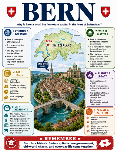 Bern I Educational Poster I Classroom Decor
