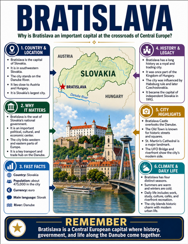 Bratislava I Educational Poster I Classroom Decor