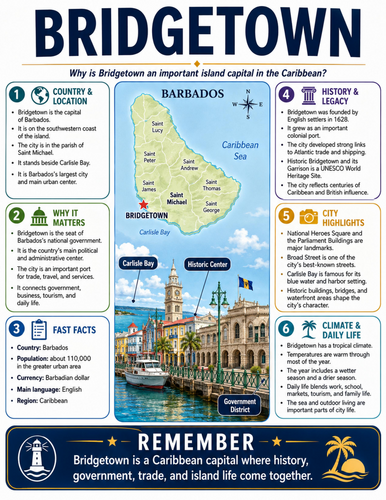 Bridgetown I Educational Poster I Classroom Decor