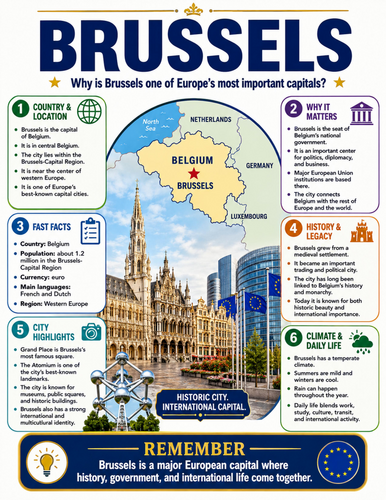 Brussels I Educational Poster I Classroom Decor