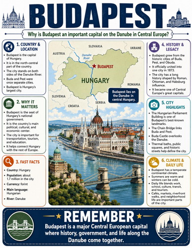 Budapest I Educational Poster I Classroom Decor