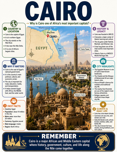 Cairo I Educational Poster I Classroom Decor
