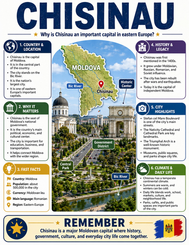 Chisinau I Educational Poster I Classroom Decor