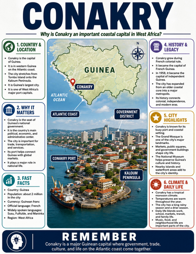 Conakry I Educational Poster I Classroom Decor