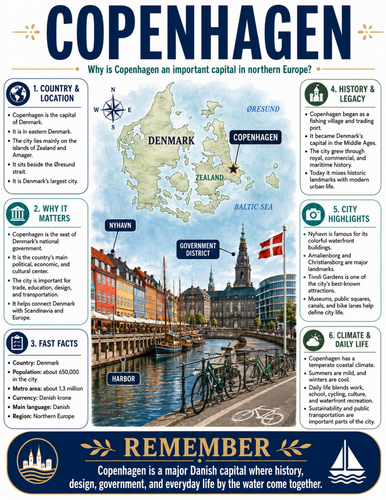Copenhagen I Educational Poster I Classroom Decor