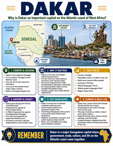 Dakar I Educational Poster I Classroom Decor