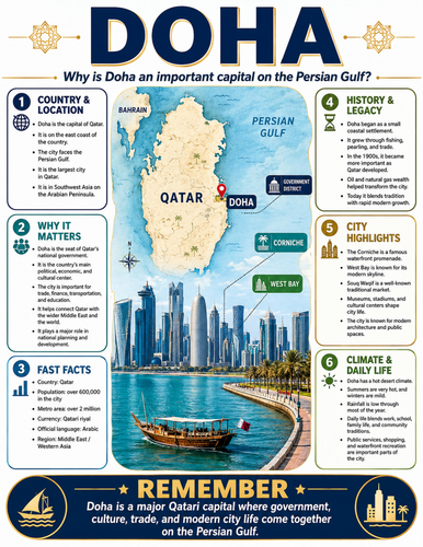 Doha I Educational Poster I Classroom Decor