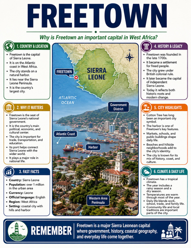 Freetown I Educational Poster I Classroom Decor