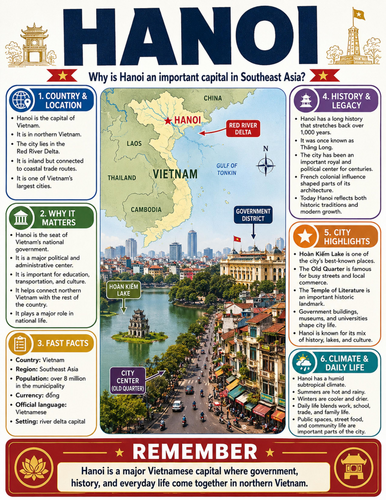 Hanoi I Educational Poster I Classroom Decor