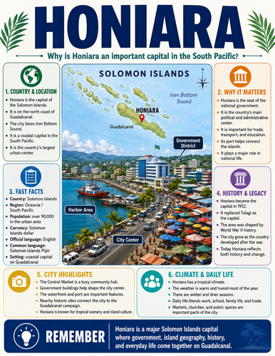 Honiara I Educational Poster I Classroom Decor