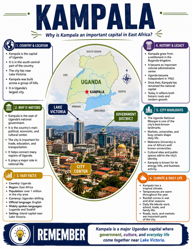 Kampala I Educational Poster I Classroom Decor